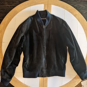 Black suede flight/bomber jacket - size M - Wear Me Out brand